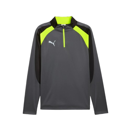 IndividualLIGA 1/4 Zip Top Gr.L galactic Gray-Yellow Alert