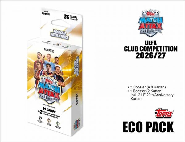 topps UEFA Champions League Club Competition Match Attax 2026/2027 – ECO PACK