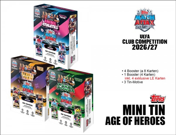 topps UEFA Champions League Club Competition Match Attax 2026/2027 – MINI TINS