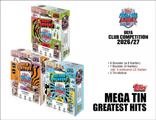 topps UEFA Champions League Club Competition Match Attax 2026/2027 – MEGA TINS