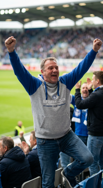 BIWO Hoodie Grau Blau