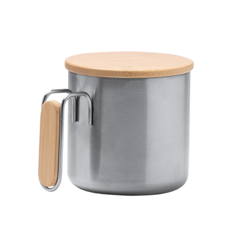 Edelstahl Tasse mit Deckel