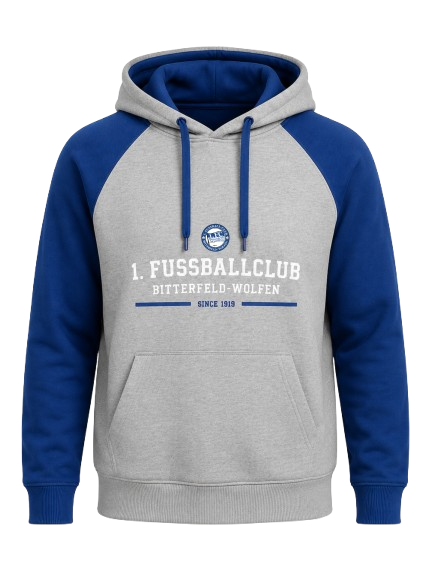 BIWO Hoodie Grau Blau